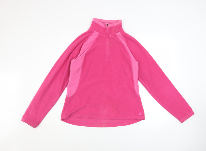 Peter Storm Womens Pink 1/2 Zip Fleece Sweatshirt Size 12