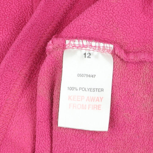 Peter Storm Womens Pink 1/2 Zip Fleece Sweatshirt Size 12