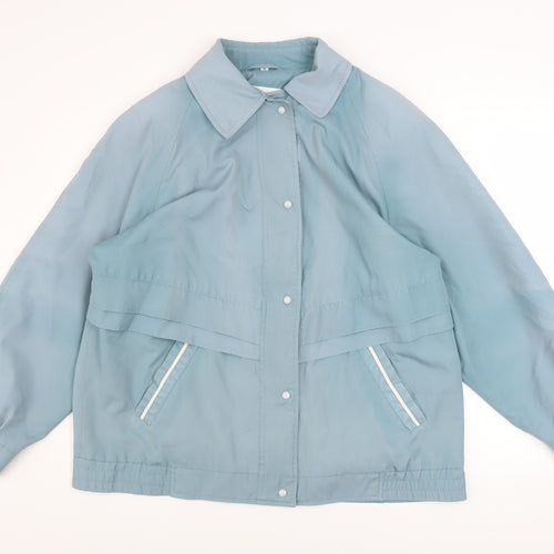 Telemac Womens Blue Size 16 Rain Coat Jacket Water Resistant
