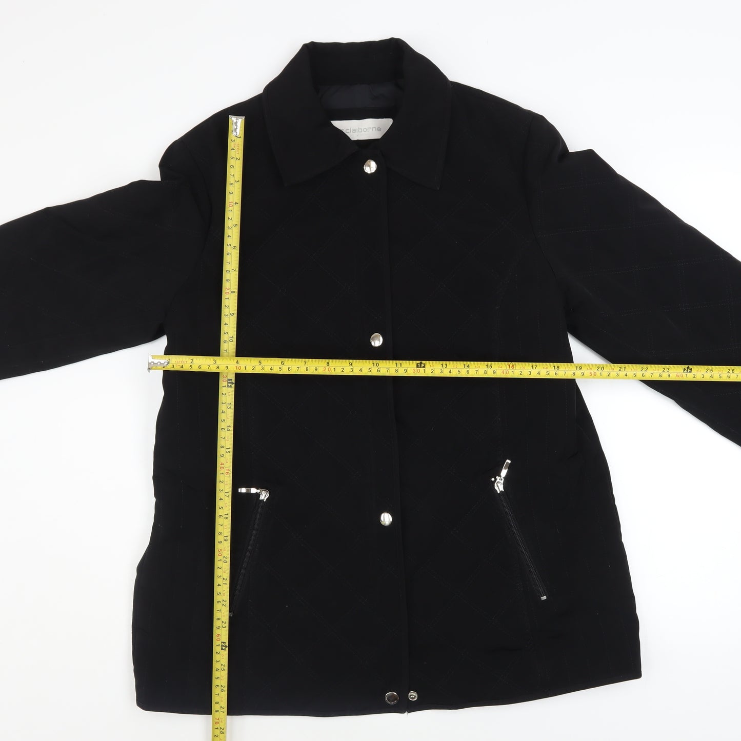 Liz Claiborne Women's Black L Quilted Mid-Length Jacket