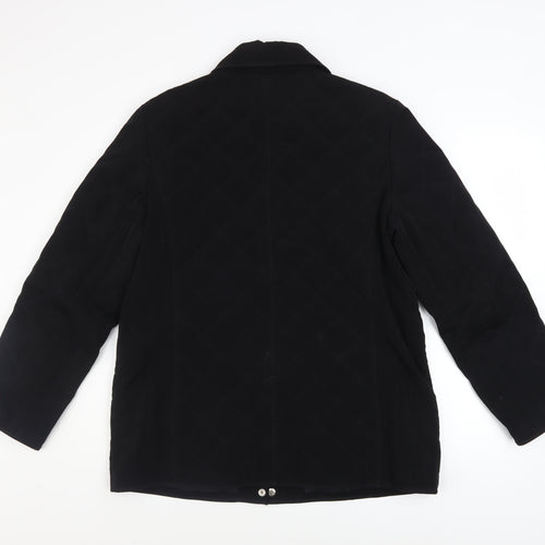 Liz Claiborne Women's Black L Quilted Mid-Length Jacket