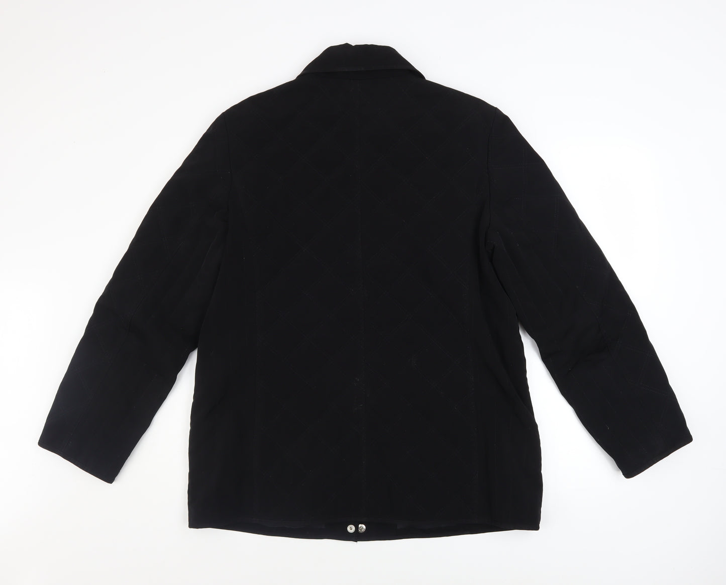 Liz Claiborne Women's Black L Quilted Mid-Length Jacket