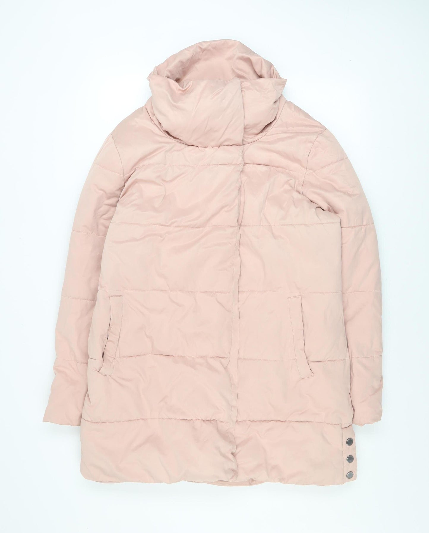 RJR John Rocha Women Pink Long Puffer Coat Size 14 Winter Jacket