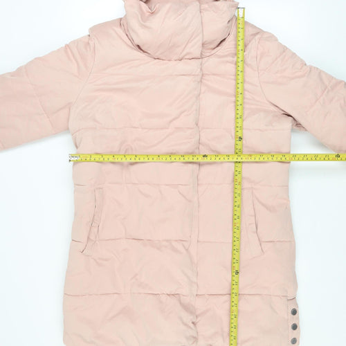 RJR John Rocha Women Pink Long Puffer Coat Size 14 Winter Jacket