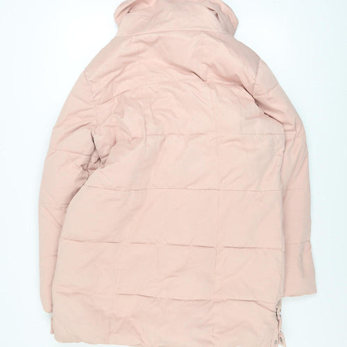 RJR John Rocha Women Pink Long Puffer Coat Size 14 Winter Jacket