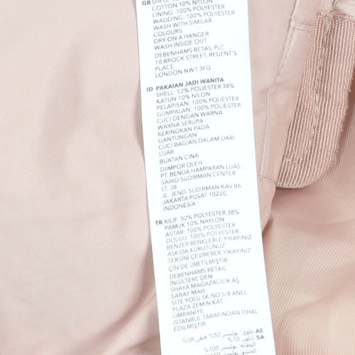 RJR John Rocha Women Pink Long Puffer Coat Size 14 Winter Jacket