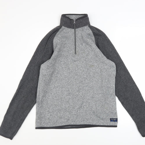 Old Navy Men's Grey 1/4 Zip Fleece Sweatshirt Size S Polyester Warm Top