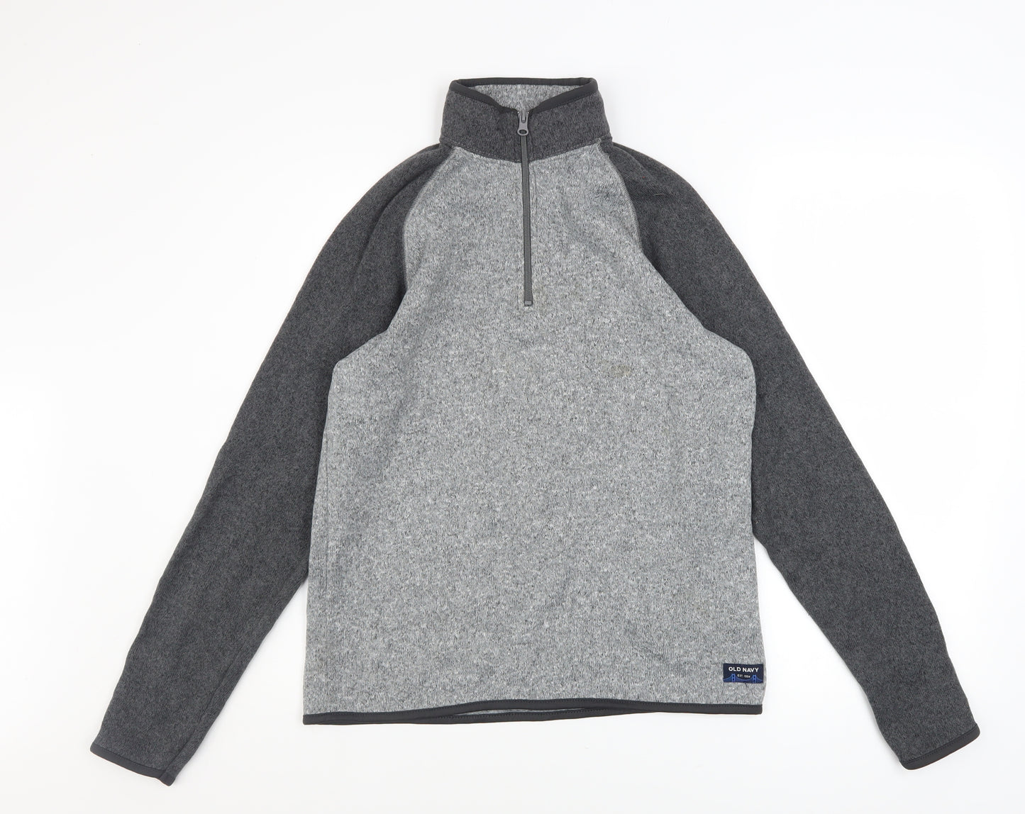 Old Navy Men's Grey 1/4 Zip Fleece Sweatshirt Size S Polyester Warm Top