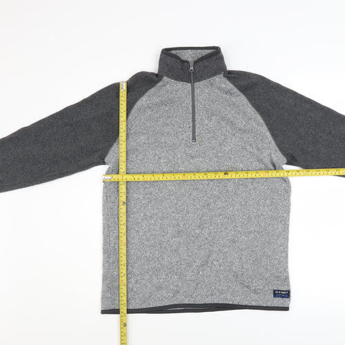Old Navy Men's Grey 1/4 Zip Fleece Sweatshirt Size S Polyester Warm Top