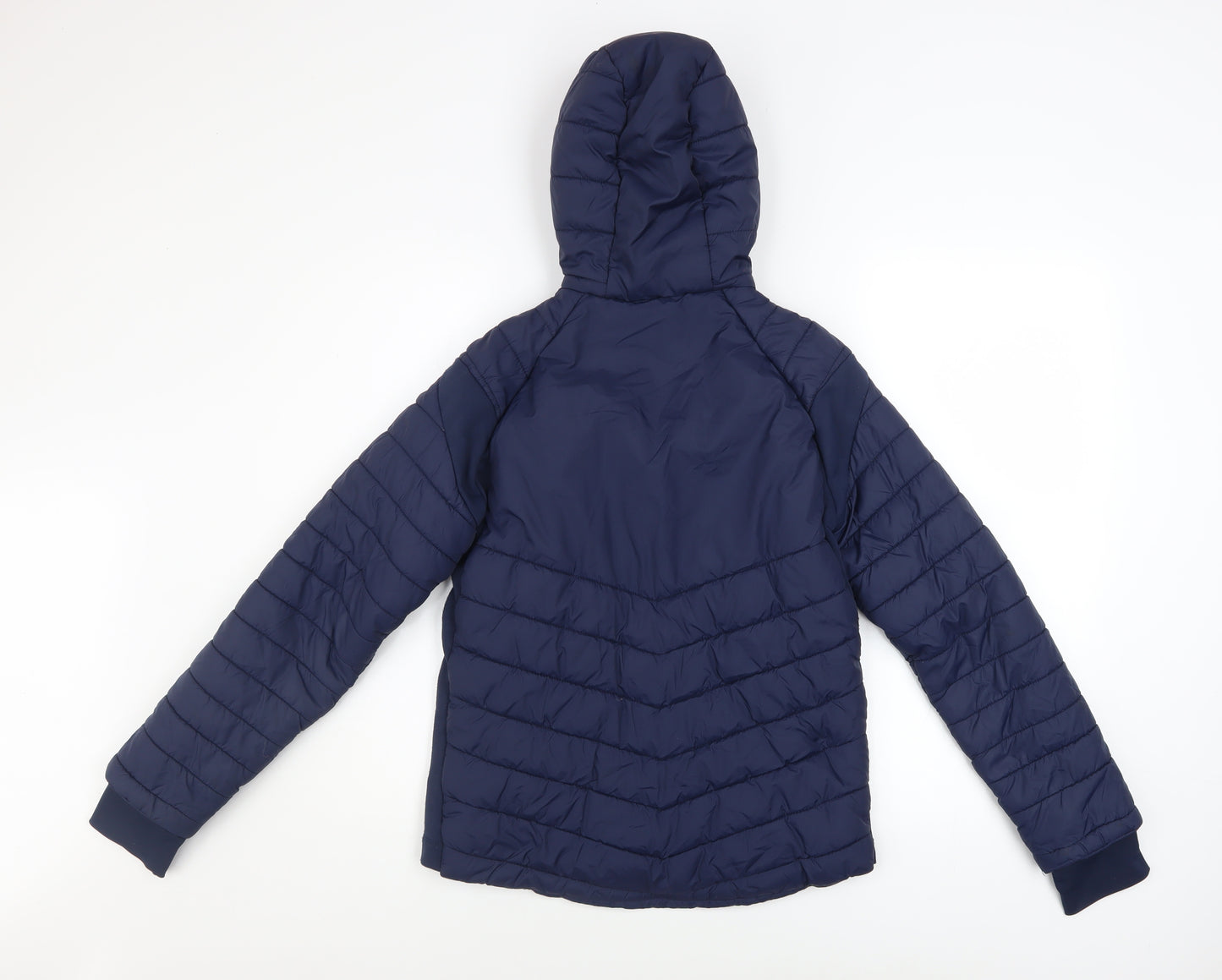 Quechua Boys Blue Hooded Puffer Jacket 12-13 Years Lightweight Insulated