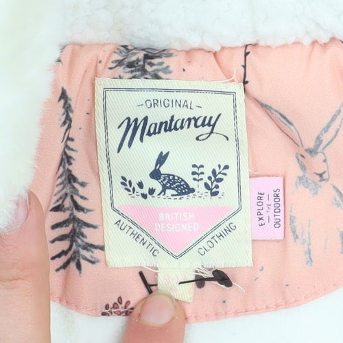 Mantaray Pink Woodland Animal Print Baby Snowsuit 9-12 Months Hooded Winter