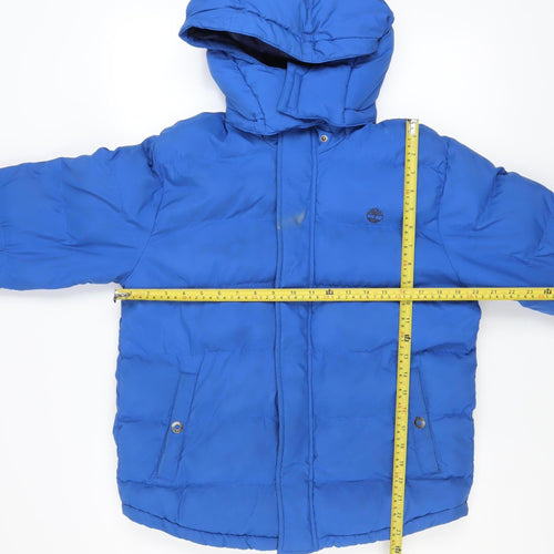 Timberland Boys Blue Hooded Puffer Jacket 14 Years Winter Coat