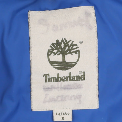 Timberland Boys Blue Hooded Puffer Jacket 14 Years Winter Coat