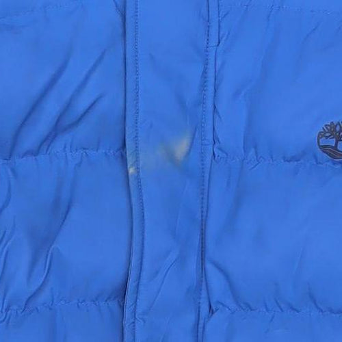 Timberland Boys Blue Hooded Puffer Jacket 14 Years Winter Coat