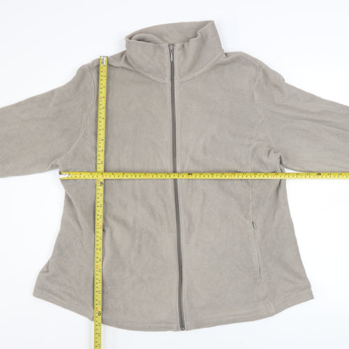 UNIQLO Womens Beige 2XL Fleece Full Zip Activewear Jacket
