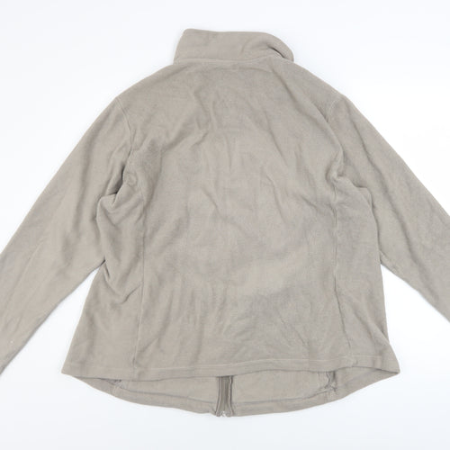 UNIQLO Womens Beige 2XL Fleece Full Zip Activewear Jacket
