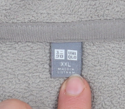 UNIQLO Womens Beige 2XL Fleece Full Zip Activewear Jacket