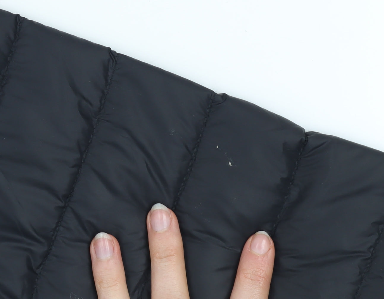 TOG24 Boys Black Hooded Puffer Jacket 11-12 Years Down Insulated Coat