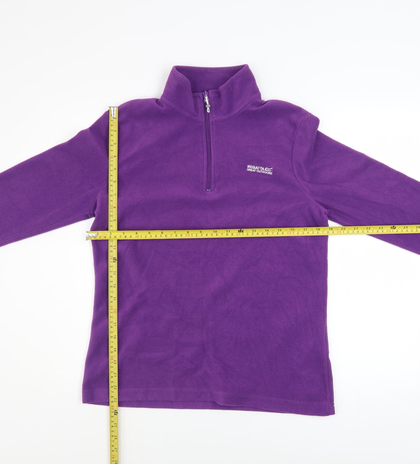 Regatta Women's Purple Fleece Pullover Sweatshirt UK 10 1/4 Zip Outdoor
