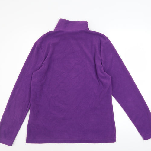 Regatta Women's Purple Fleece Pullover Sweatshirt UK 10 1/4 Zip Outdoor