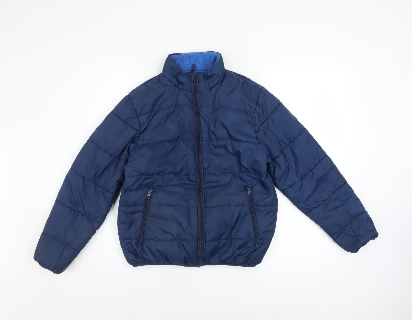Lindex Boys Blue 11-12 Years Puffer Jacket Water Repellent Polyester