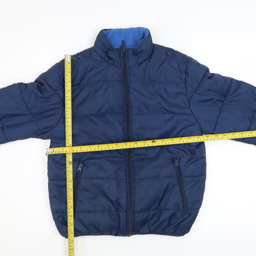 Lindex Boys Blue 11-12 Years Puffer Jacket Water Repellent Polyester