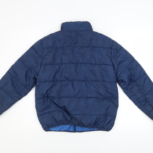 Lindex Boys Blue 11-12 Years Puffer Jacket Water Repellent Polyester