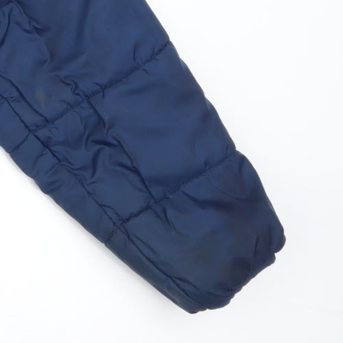 Lindex Boys Blue 11-12 Years Puffer Jacket Water Repellent Polyester