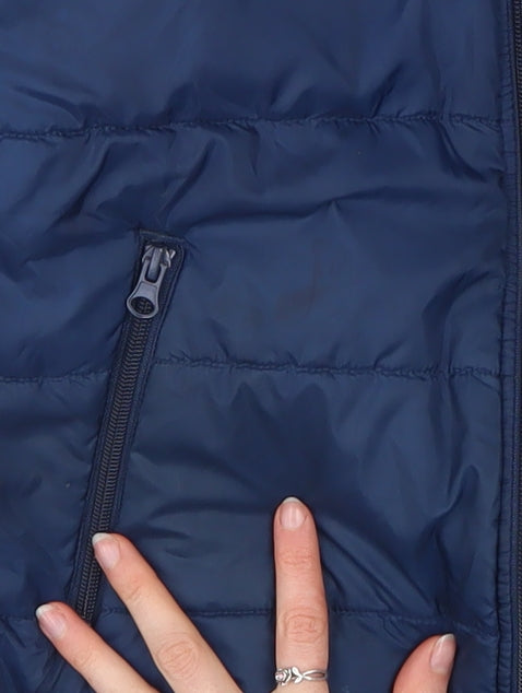 Lindex Boys Blue 11-12 Years Puffer Jacket Water Repellent Polyester