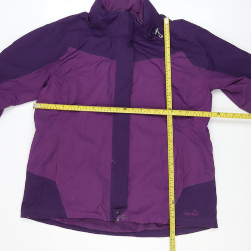 Peter Storm Womens Purple Waterproof Mid-Length Rain Jacket Size 18