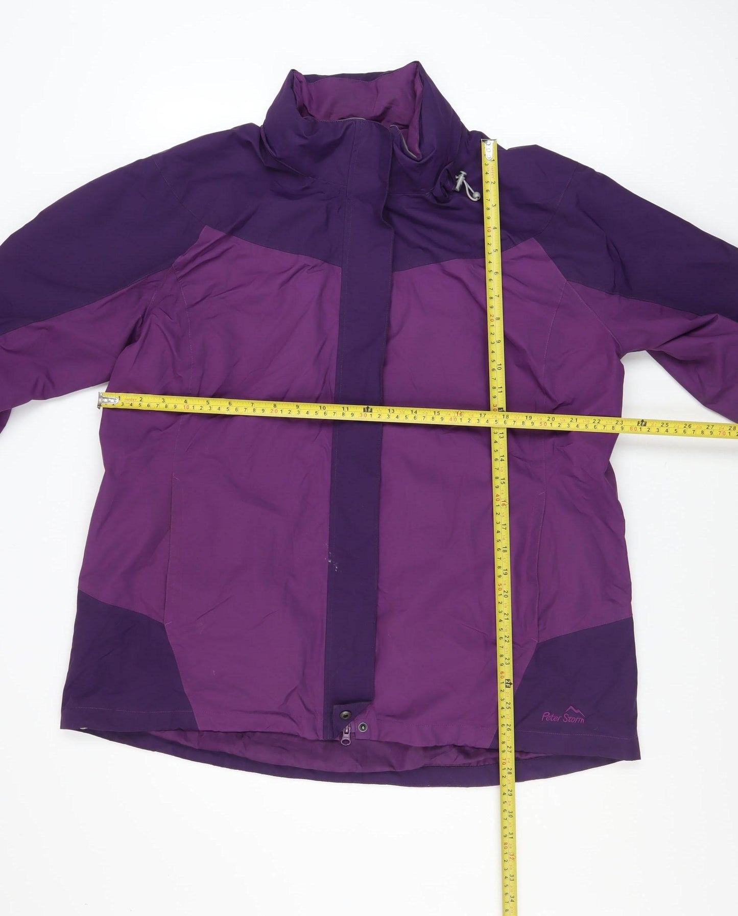 Peter Storm Womens Purple Waterproof Mid-Length Rain Jacket Size 18