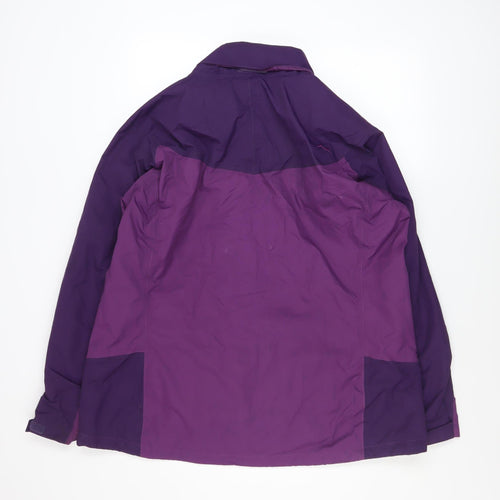 Peter Storm Womens Purple Waterproof Mid-Length Rain Jacket Size 18