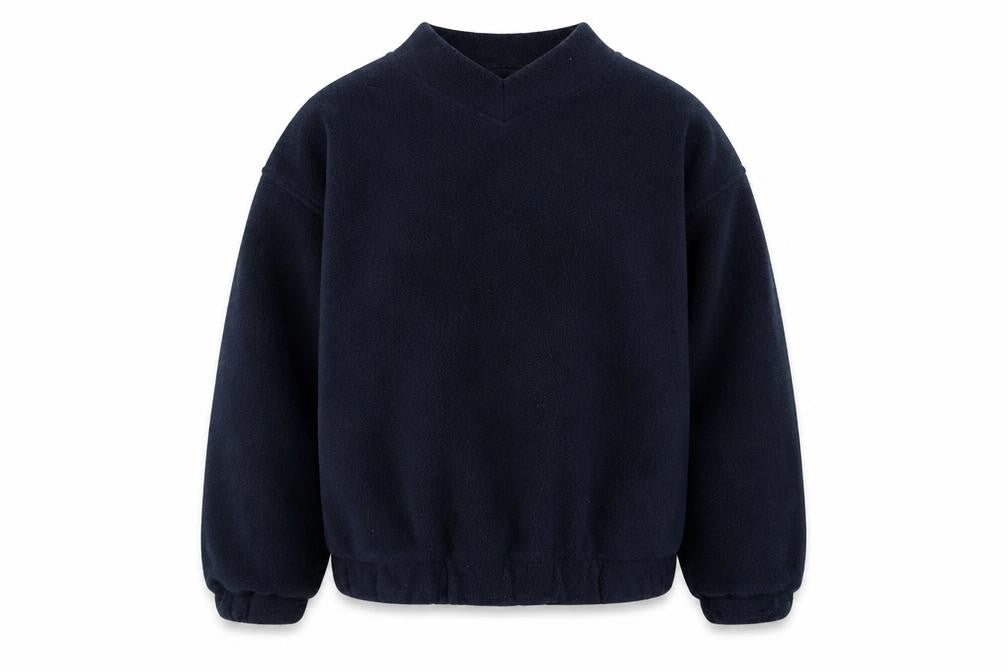 Front view of Fila Men's Blue Fleece Pullover Sweatshirt L Vintage Sportswear