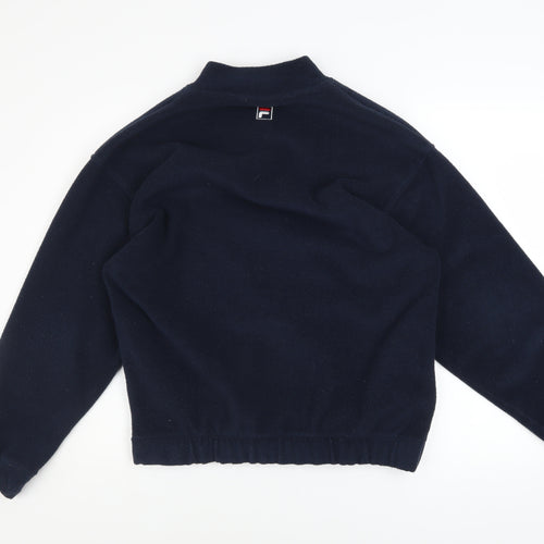 Fila Men's Blue Fleece Pullover Sweatshirt L Vintage Sportswear