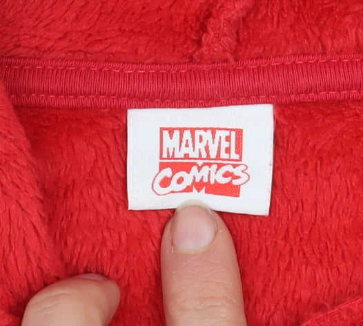 Marvel Comics Boys Red Fleece Superhero Pullover Hoodie 9 Years