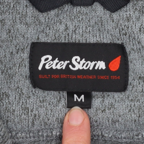 Peter Storm Men's Grey 1/2 Zip Fleece Sweatshirt Size M Outdoor Pullover