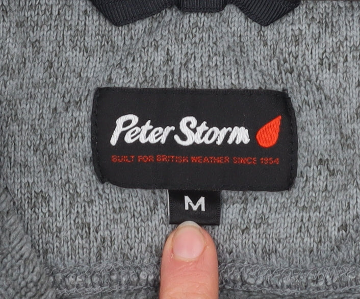 Peter Storm Men's Grey 1/2 Zip Fleece Sweatshirt Size M Outdoor Pullover