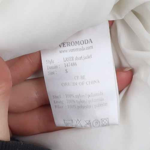 Vero Moda Women's Ivory Hooded Puffer Jacket Size S Winter Coat