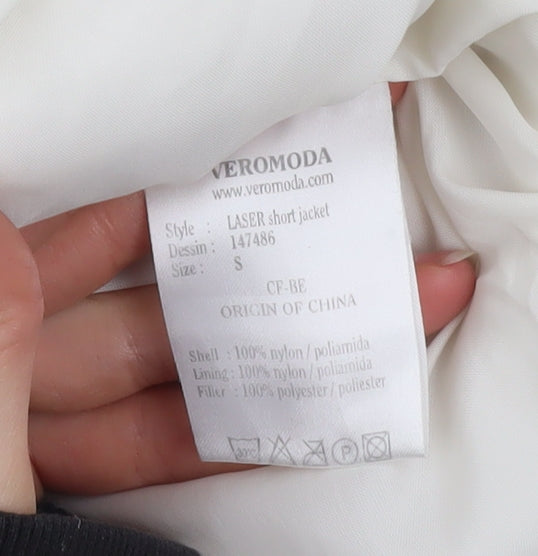 Vero Moda Women's Ivory Hooded Puffer Jacket Size S Winter Coat