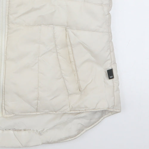 Vero Moda Women's Ivory Hooded Puffer Jacket Size S Winter Coat
