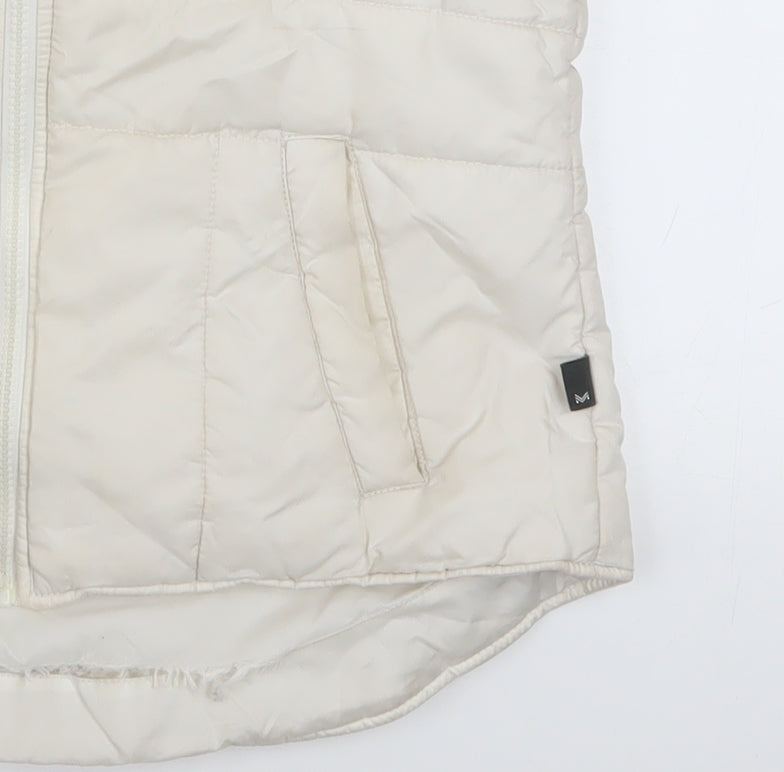 Vero Moda Women's Ivory Hooded Puffer Jacket Size S Winter Coat