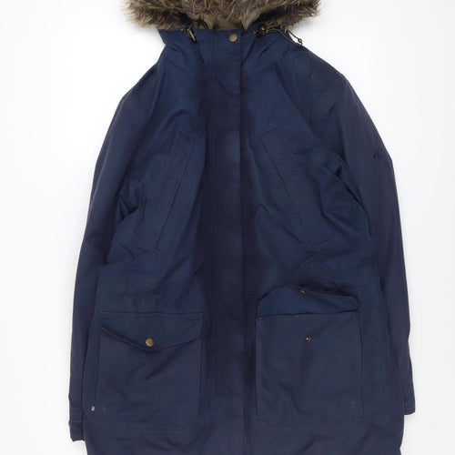 Craghoppers Womens Blue Waterproof Insulated Parka Coat Size 12