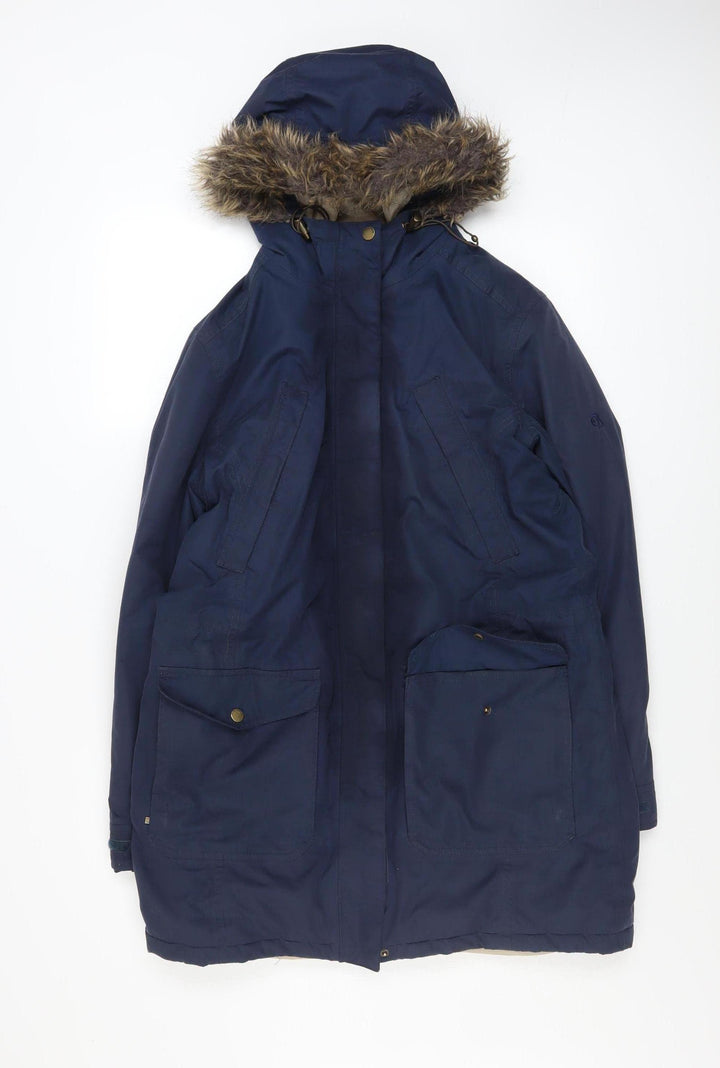 Craghoppers Womens Blue Waterproof Insulated Parka Coat Size 12