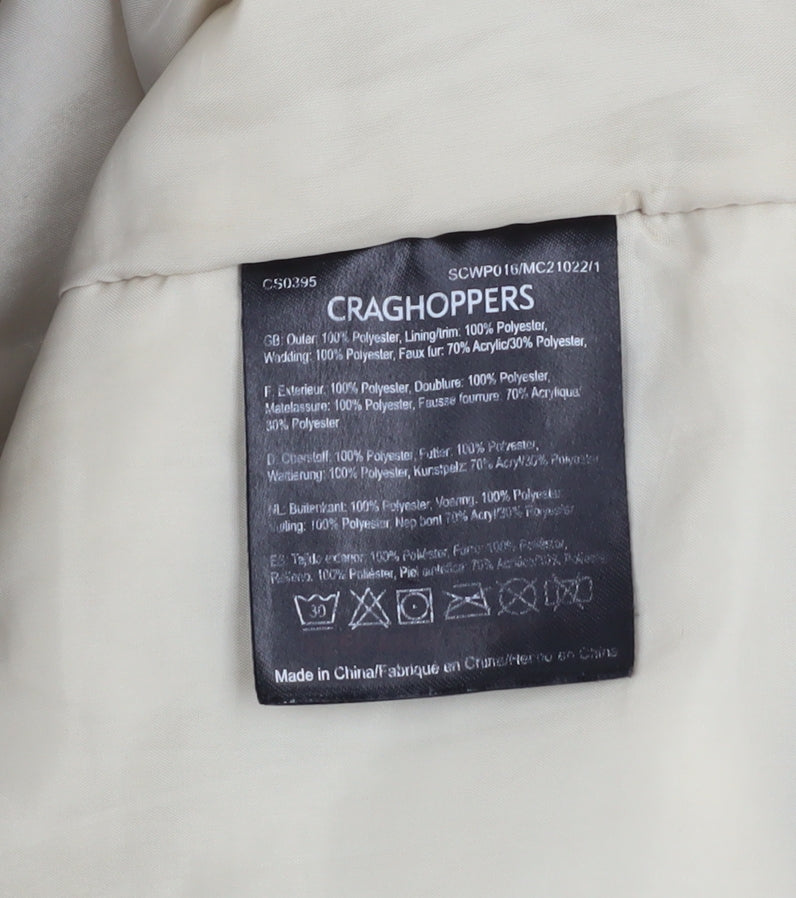 Craghoppers Womens Blue Waterproof Insulated Parka Coat Size 12