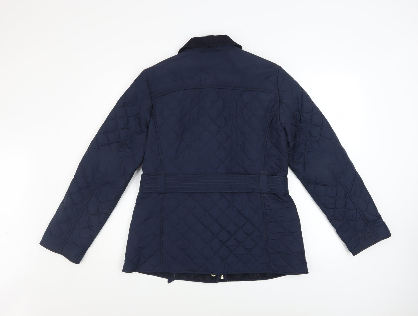Marks and Spencer Women’s Blue Quilted Belted Jacket UK 12