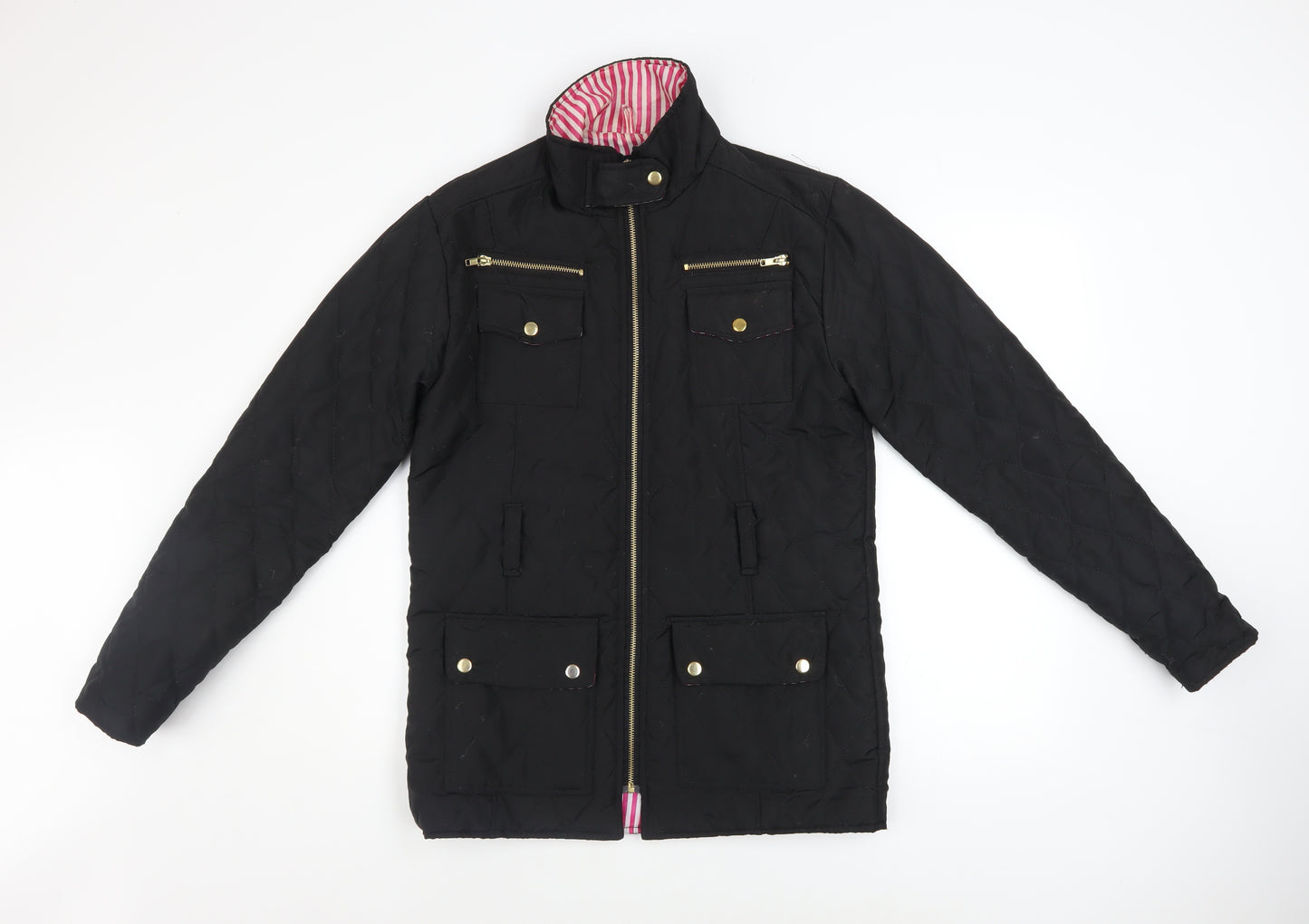 Urban Diva Women's Black Quilted Mid-Length Jacket L