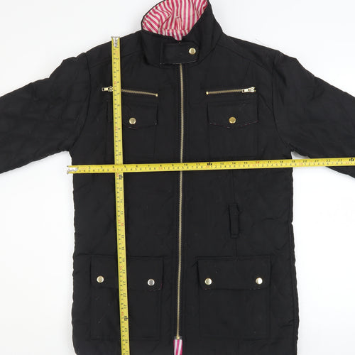 Urban Diva Women's Black Quilted Mid-Length Jacket L