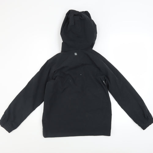 Mountain Warehouse Boys Black Waterproof Hooded Rain Coat Jacket 9-10 Years