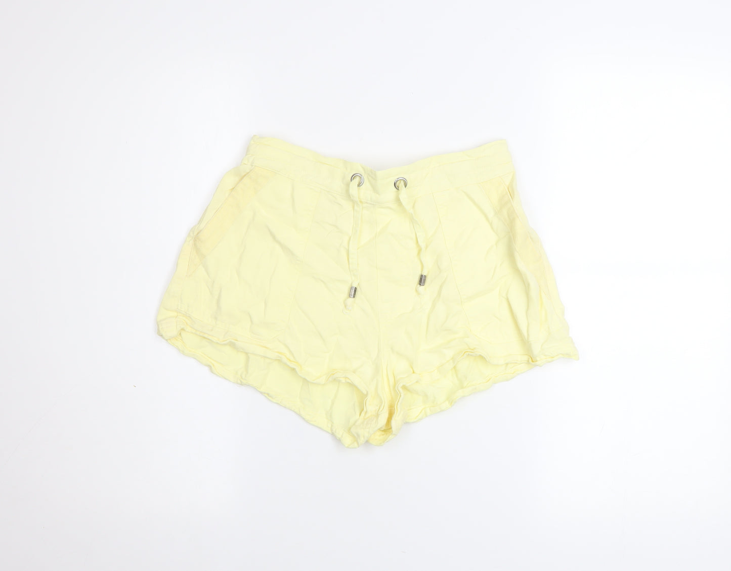 River Island Women’s Yellow Relaxed Lyocell Drawstring Shorts UK 8