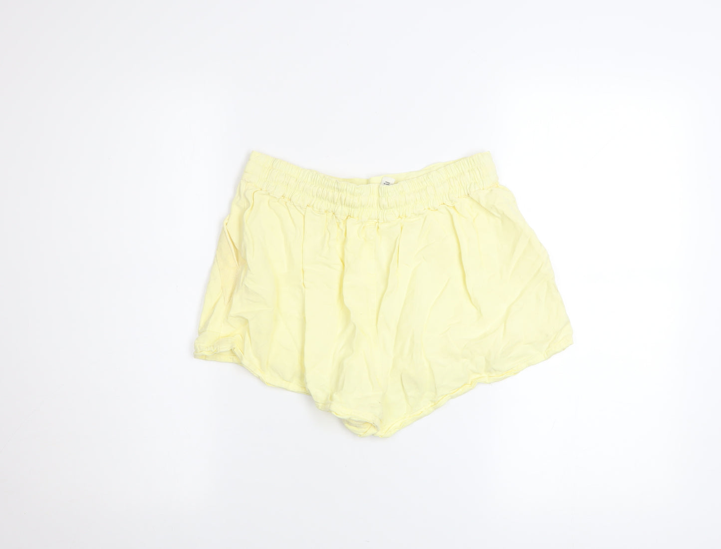 River Island Women’s Yellow Relaxed Lyocell Drawstring Shorts UK 8